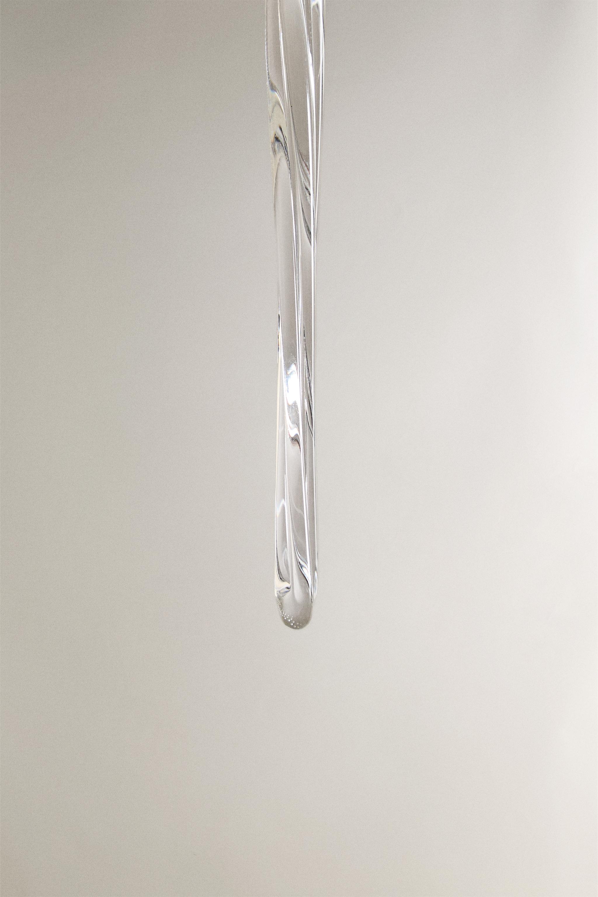 GLASS DROPLET CHRISTMAS TREE ORNAMENT